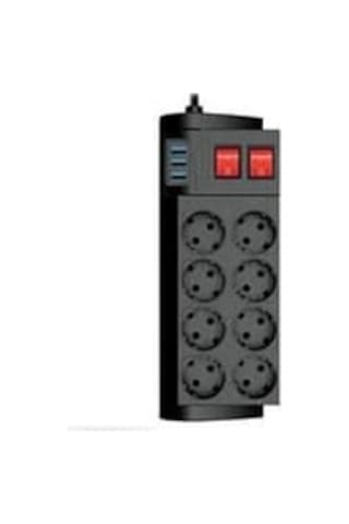 Çeşithane Ftr-08 Akım Korumalı 8 Li Priz 4000w 16a Güç Kapasitesi, 3 Usb Port, 2x Anahtar Kontroll 2