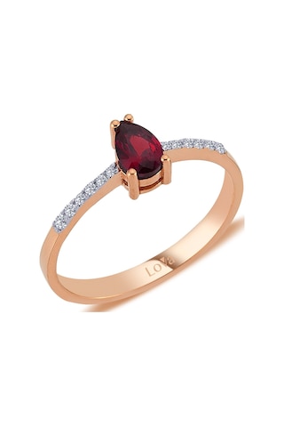 Lova Pırlantalı Damla Yakut Yüzük - 1020285