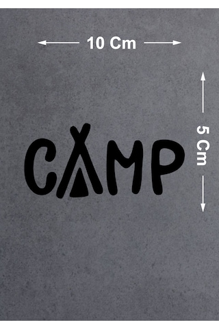 Kamp Yazılı Sticker - 4x4 Off Road Pickup Sticker - Araba Oto Motosiklet Karavan Cam Sticker - 02165 10x5 Cm