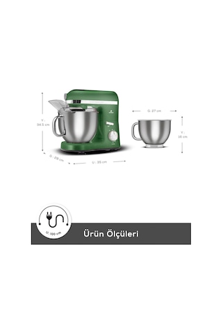 Karaca Mastermaid Chef Pro 1750 W Çift Kollu Stand Mikser
