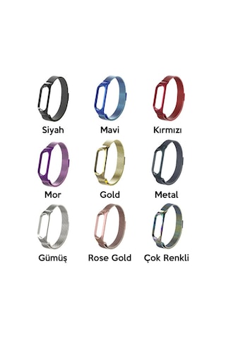 Xiaomi Mi Band 5 Metal Kayış Kordon Milano Loop (157664785)