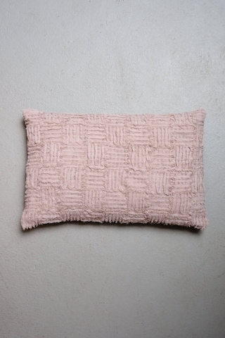 Peraluna Foam Pıllow Şifon Şerit Triko Yastık Kılıfı 60x40 Cm Bej - Bej