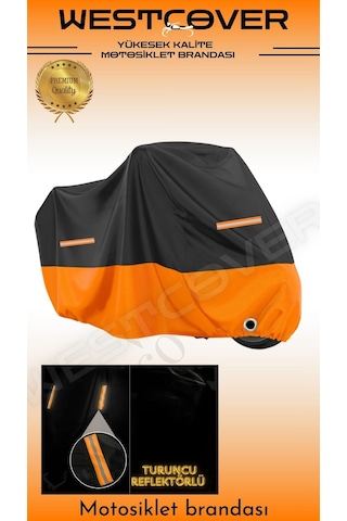 Honda Spacy 125 Uyumlu Turuncu Siyah Turuncu Reflektörlü Motosiklet Brandası,çadırı