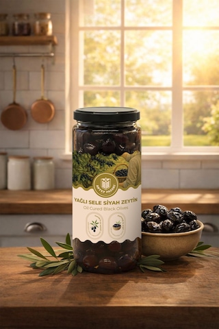 Yağlı Sele Gemlik Siyah Zeytin 300 Gr