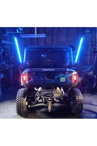 Atv Motosiklet Led Jop Anten Çok Renkli 55cm Bağlantı Aparatlı, Atv, Motosiklet Renkli Led