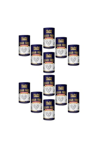 Nutri Canin %92 Domuz Etli Tahılsız Konserve Yetişkin Köpek Maması 12 x 400 G