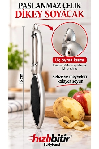 Bymyhand Pratik Paslanmaz Çelik Lüx Jülyen Soyacak Patates Meyve Ve Sebze Soyucu Ve Oyacak Metal