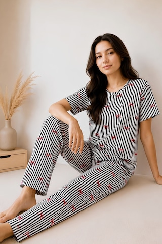 Modanino Kız Çocuk Milan Kumaş Pijama Takımı 8-16 Yaş 12700hc Gri