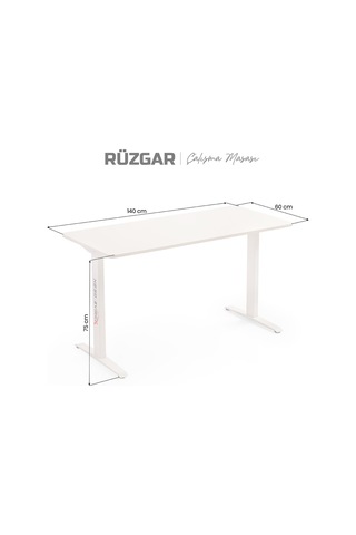 Xdrive Rüzgar Çalışma Masası Beyaz 140x60 Altın - Siyah