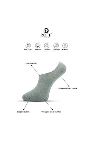 12 Çift Erkek Sneakers Spor Çorap Wolk Gri