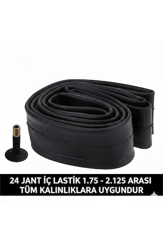 Güçlü Bisikletmotosiklet 24 Jant İç Lastik - 24x1.75 / 2.125 Uyumlu - Oto Valf Kalın Sibop Bisiklet İç Lastiği