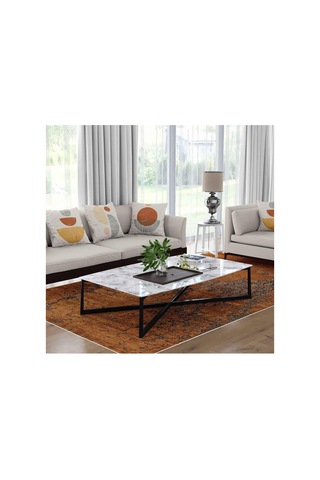 Çok Renkli Halı 0068 - Yıkanabilir, Kaymaz Taban, Dijital Baskılı, Leke Tutmaz, İnce Hav, Modern Salon, Oturma Oda Genel