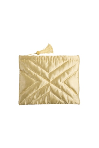 Ky Atelier Sarı Kapitone Portföy Çanta- El Yapımı Clutch- Abiye & Günlük Kullanım- Şık Kadın Çanta Açık Sarı