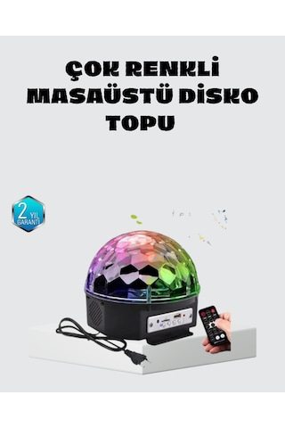 Taşınabilir Mini Disko Topu Lamba - Müzikle Senkronize Işık Efekti Ve Parti Atmosferi