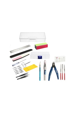 34 Adet Dıy Modelci Temel Aletler Zanaat Seti Hobi E11879-2