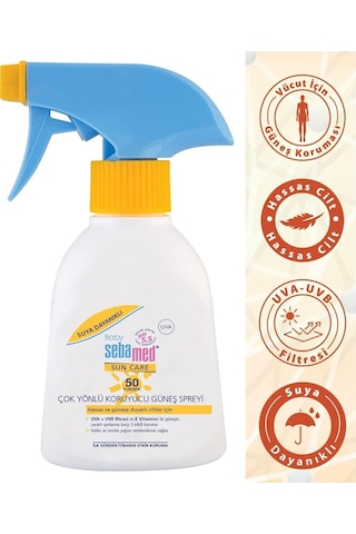 Sebamed Baby Çok Yönlü Koruyucu Güneş Spreyi Spf50 200 Ml 3 Adet