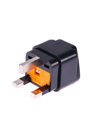 Taşınabilir Evrensel Soket - İngiltere Fiş Güç Adaptörü Sigortalı Seyahat Şarj Cihazı Siyah