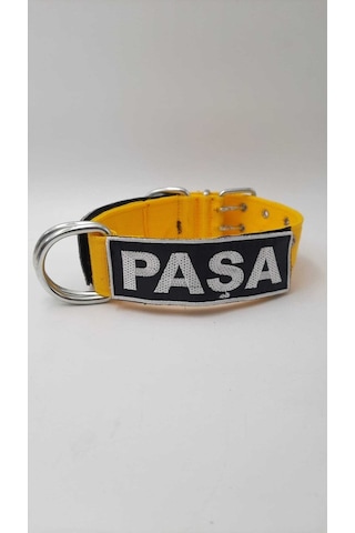 Mg Tasma İsimli K9 Köpek Boyun Tasması Sarı