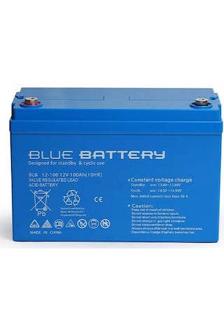 Blue Battery 12 Volt 100 Amper Jel Akü Derin Döngü Blg12-100 Deep