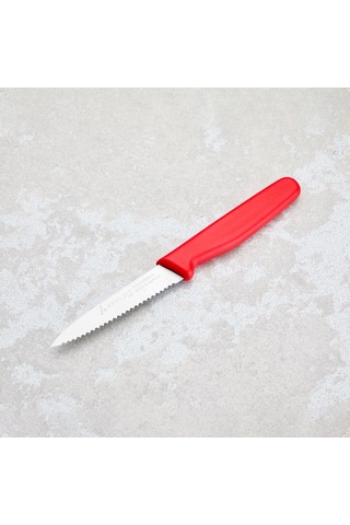 Aryıldız Solo Tırtıklı Sebze Bıçağı Kırmızı 10 Cm Renkli