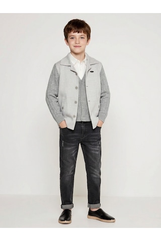 Xo Kids Erkek Çocuk 4lü Alt Üst Takım 6-9 Yaş 13202 Gri