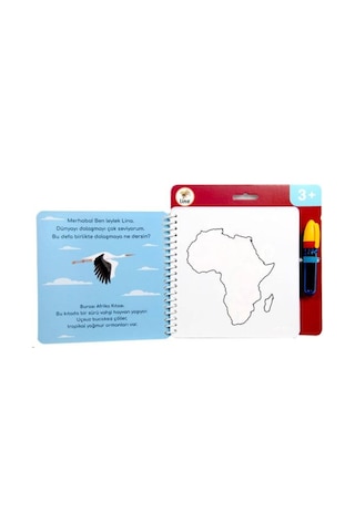 Lino Aqua Magic Book Kıtalar sihirli Boyama Kitabı Tfl-1001