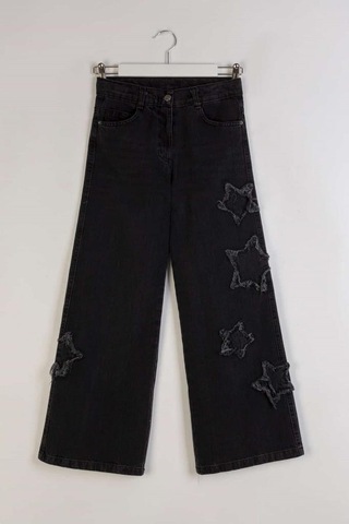 Dmb Kids Dmb Kız Yıldızlı Kot Pantolon 25ydmb9780 Siyah