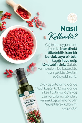 Yeşil Cevizli Berberin Sirkesi Doğal Fermantasyon Berberis Vinegar With Green Walnut 500 Ml