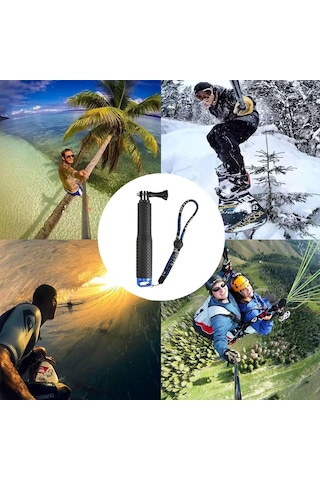 Gopro İle Uyumlu Selfie Çubuğu,gopro/djı İle Uyumlu Aksiyon Kamera Selfie Çubuğu,alüminyum Gövde,su Altı Kullan