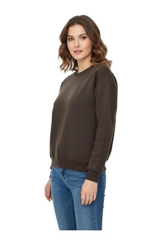 Baglan Kadın Spor Sıfıryaka Sweatshirt Bgl-st05061 Kahverengi