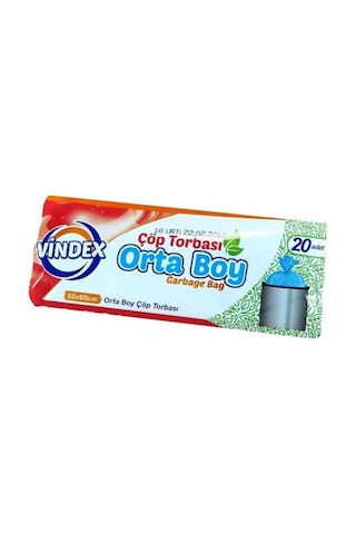 Vindex Orta Boy Çöp Torbası Mavi 55 x 60 CM