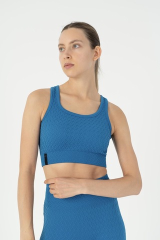 Maraton Slimfit Kadın Kapalı Yaka Turkuaz Bra Turkuaz