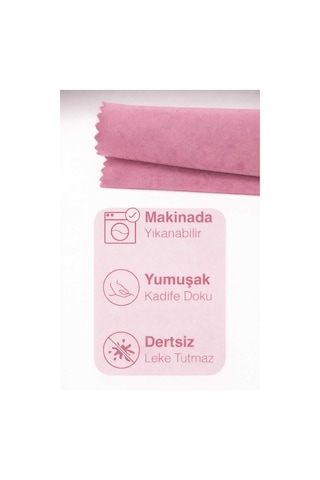 Perdeyap1980 Açık Gülkurusu Ada Fon Perde Tek Kanat 1/3 Sık Pile Açık Gülkurusu