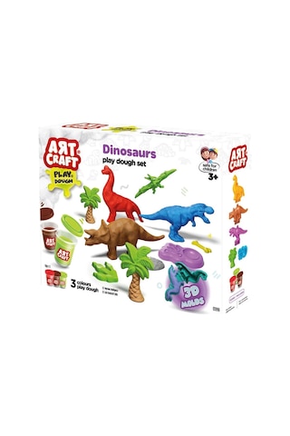 03996 Art Craft Dinozorlar Hamur Set 168 Gr -fentoys Çok Renkli