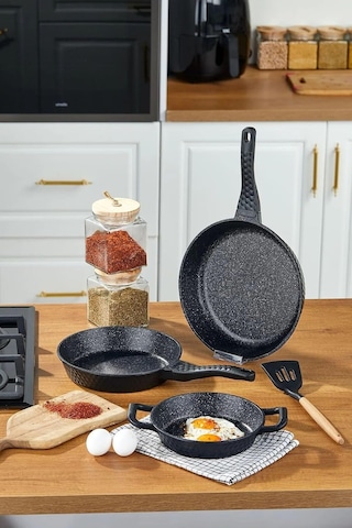 Dmr Life Döküm Granit 3 Parça Tava Sahan Set 20-24-28cm Çok Renkli