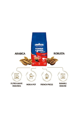 Lavazza Crema E Gusto Classico Çekirdek Kahve 2'li Paket