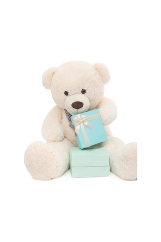 Rengarenk Papyonlu Peluş Ayıcık - 90 CM
