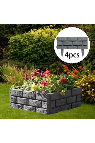 Homyl 4 Parça Bahçe Çiti Kenarı Peyzaj Yolları Kaldırımlar
