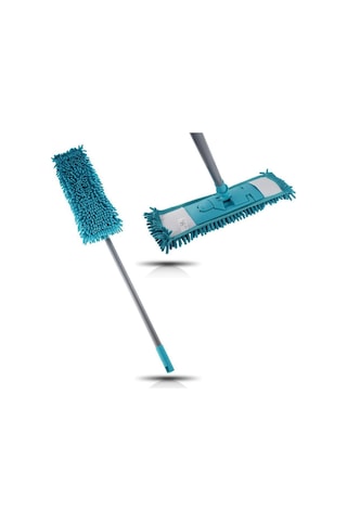 Makarna Şönil Islak Kuru Nemli Palet Tablet Mop Yedek Seti Takımı - 80 CM - Mop + Mop Tutucu + Sap