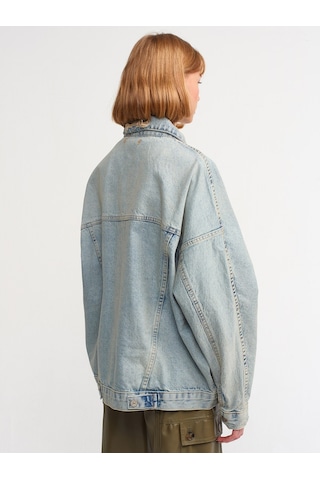 Dilvin Yarasa Kol Kar Yıkama Mont Mavi