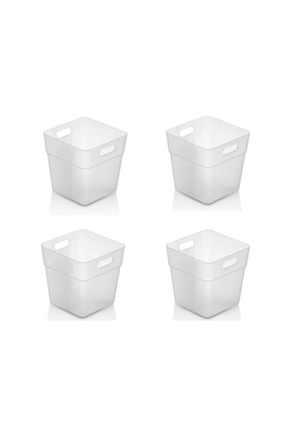 12 Li Buzdolabı İçi Mini Düzenleyici Kutu Organizer - Buzdolabı Kapak Düzenleyici Şeffaf