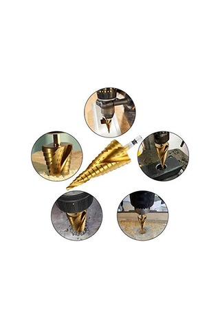 Yuntech01 Hss Titanium Kaplama Aşama Matkap Ucu, 4-12mm Çap, Üçgen Sap, Metal/alüminyum/pvc Delme Aracı