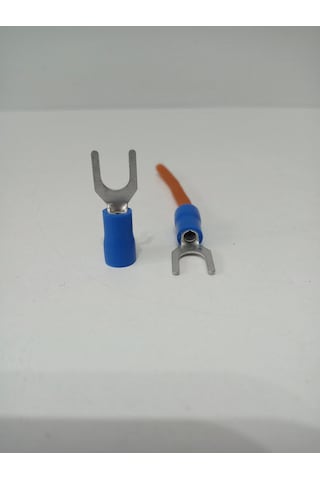 14ga 16ga Yalıtımlı Çatal Kablo Ucu - Amfiye Takılan Çatal Hoparlör Terminali - 4 Adet