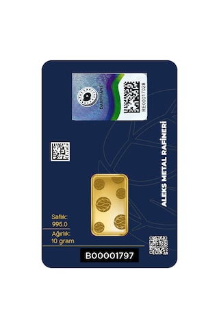 Agakulche 10 Gr 995 24 Ayar Amr Külçe Altın