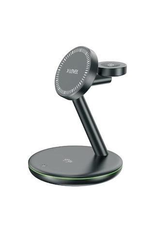 X-level X-multimag İphone/apple Watch/airpods İle Uyumlu Magsafe Özellikli 3 In 1 Kablosuz Şarj Istasyonu, 33w Hızlı Şarj, Aynı Anda 3 Cihaz Şarj Etme, Araç Ve Masaüstü Kullanım,xc4053 Siyah