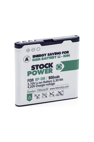 Nokia Bp 5M - 6500 900 Mah Stock Power Batarya Nokia Bp 5M - 6500 900 Mah Stock Power Batarya