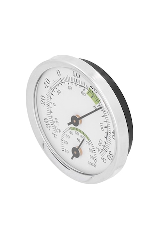 Dofolink Alüminyum Plastik Mini Termohigrometre -30 50 C 2% Rh Doğruluk, Seralar İçin, Sigara Kutuları, Jakuzi Odaları, Pilli Olmayan, Yeşil-gümüş