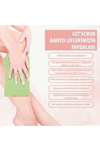 Let'scrub Tüm Cilt Tiplerine Uygun Süper Esnek Banyo ve Duş Lifi