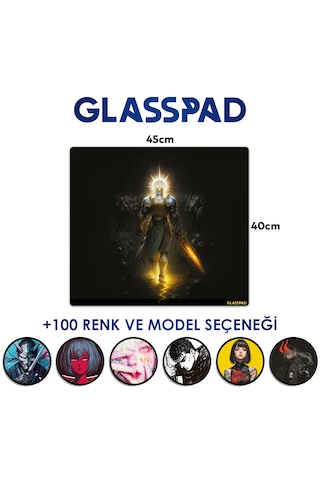 Glasspad Cam Mouse Pad - Premium Temperli Cam - 45x40 Cm Medium Dawnbringer