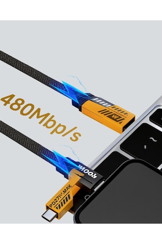 Akıllı Telefon Tablet Laptop Uyumlu 65w Güçlü Veri Kablosu 2 Yıl